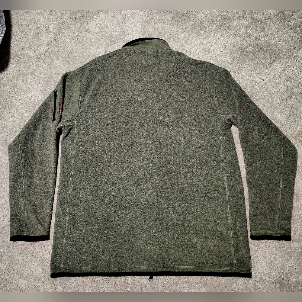 Ruff Hewn Men's Fleece Green Jacket Full Zip Size Large‎